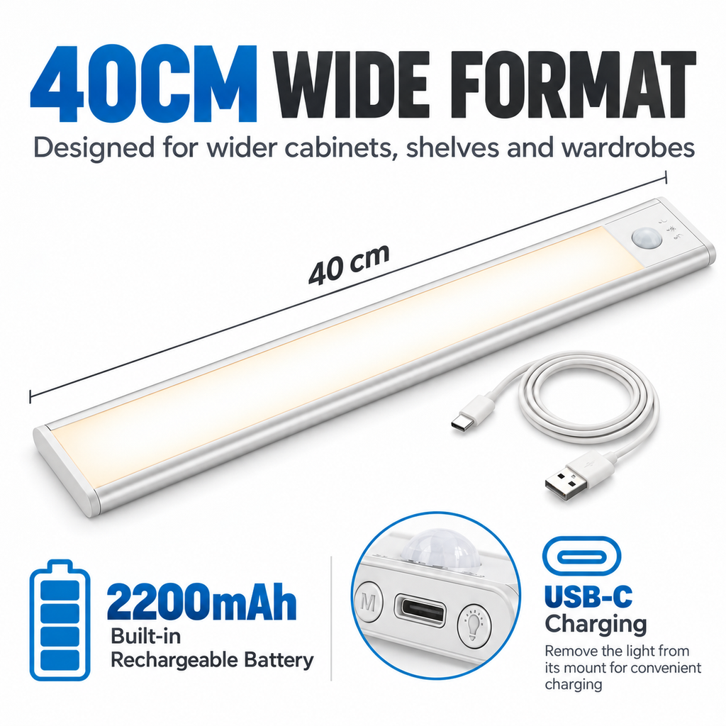 Rechargeable Motion Sensor Under-Cabinet Light