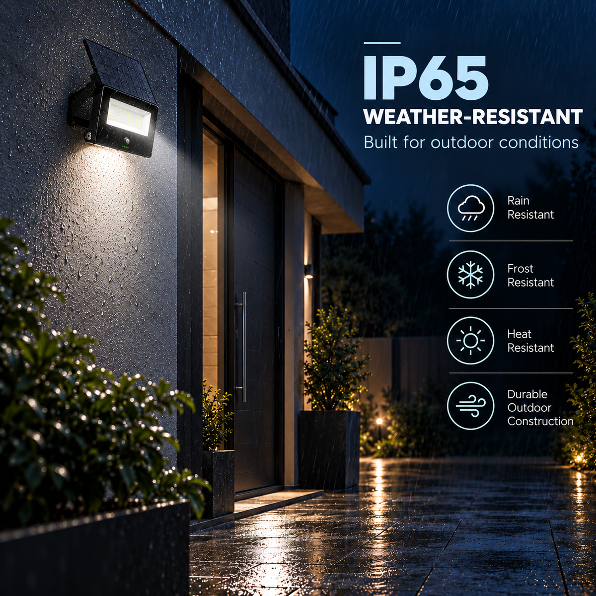 Solar Flood Light with PIR Motion Sensor – Outdoor | Favix