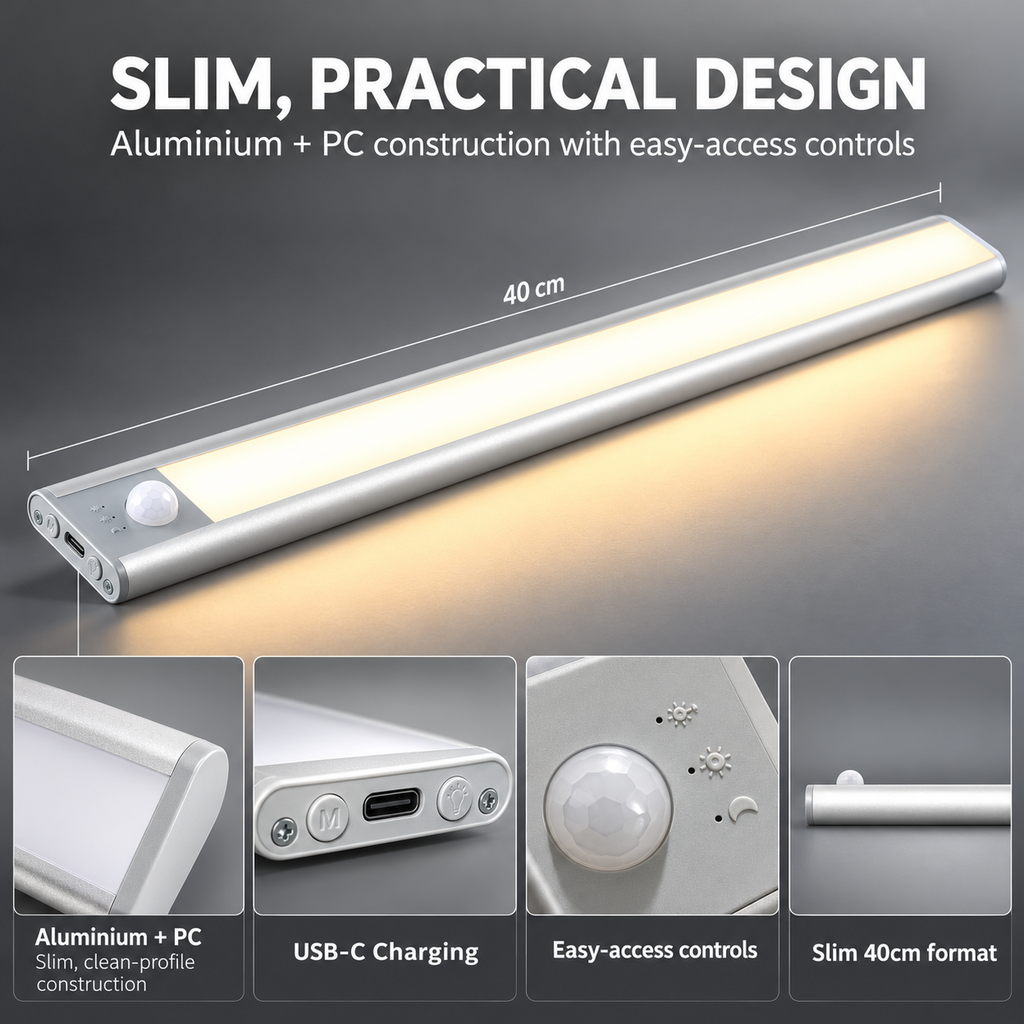 Rechargeable Motion Sensor Under-Cabinet Light