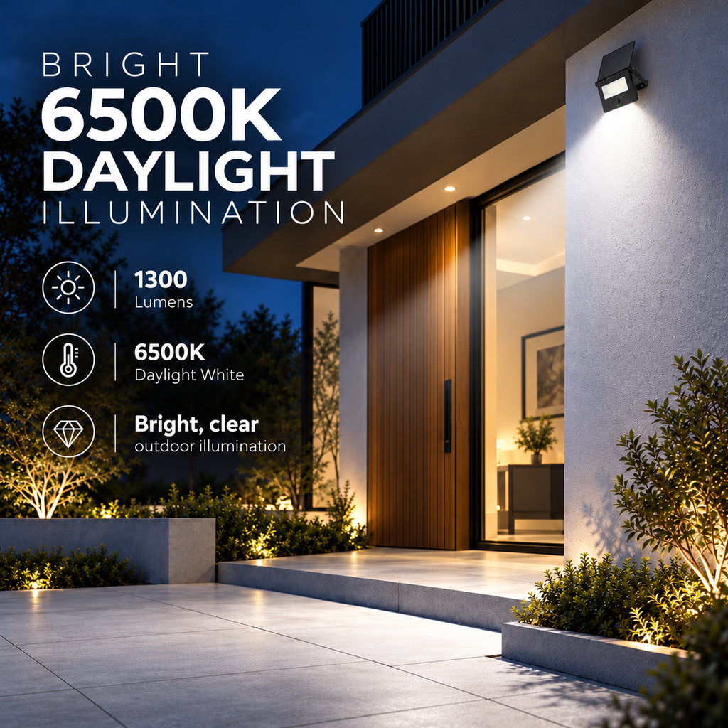 Solar Flood Light with PIR Motion Sensor – Outdoor | Favix